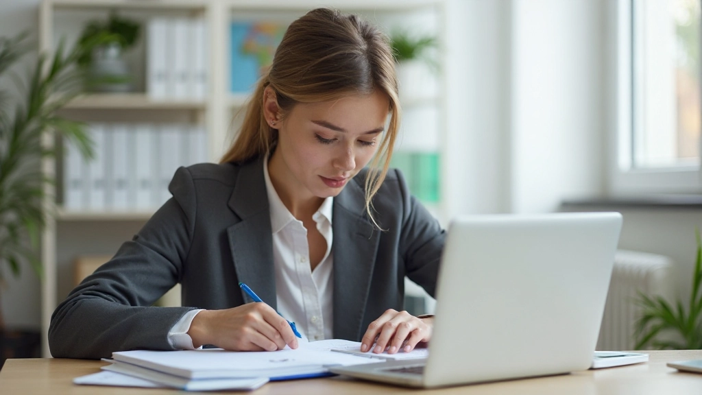 Профессиональный рабочий стол с планировщиком и ноутбуком для управления задачами